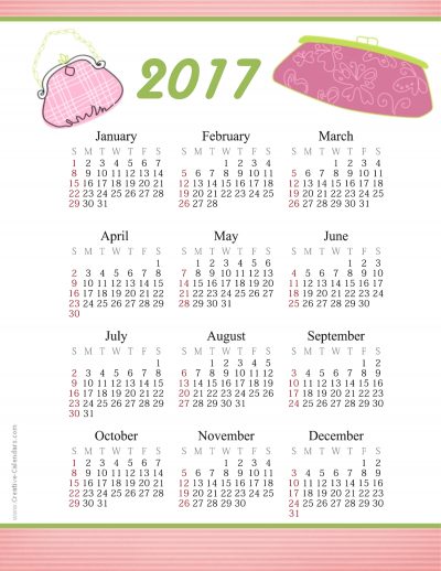 free printable calendar 2017