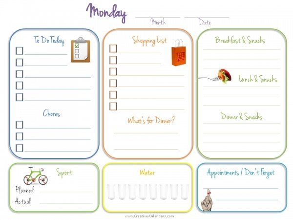 daily planner template