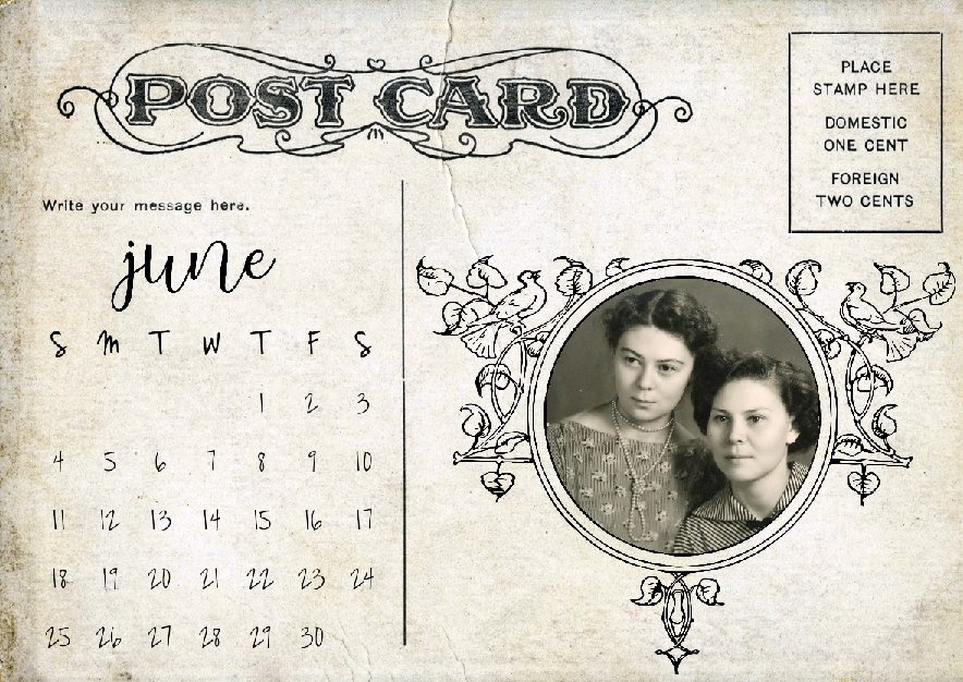 Vintage Postcard Calendar