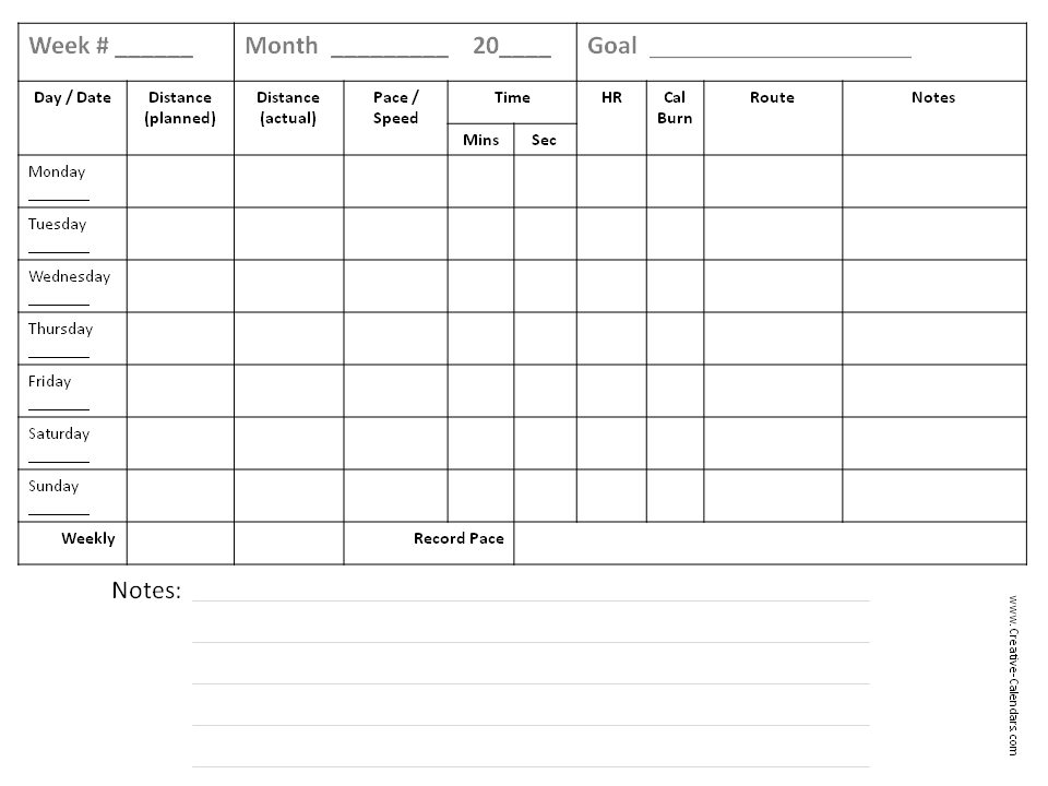 30 Minute Running Training Plan Template Excel for push your ABS